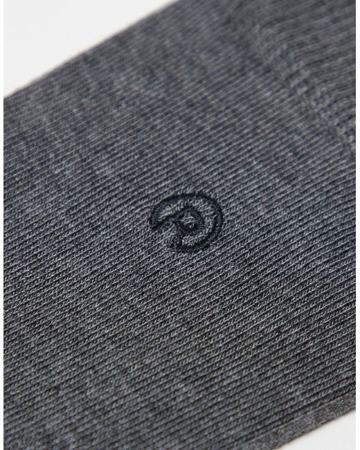 Confezione da 5 paia di calzini grigi con stampa geometrica di River Island in White da Uomo