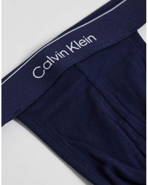 Calvin Klein Blue Icon Cotton Stretch 3 Pack Jockstraps for men