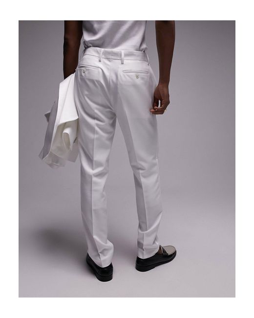Topman Gray Slim Tux Suit Trousers for men