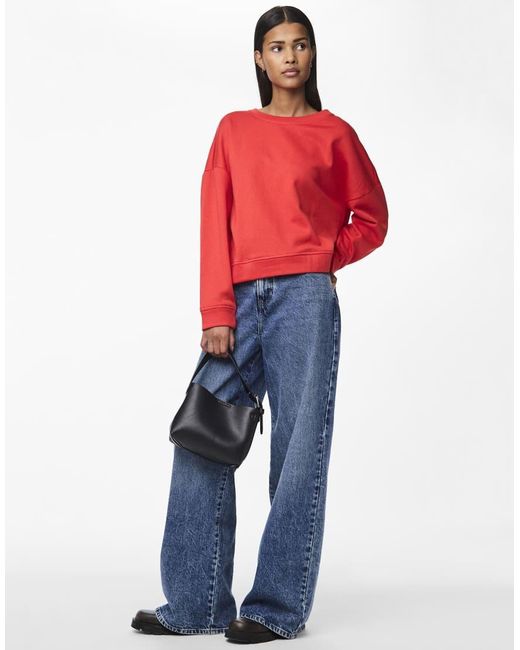 Pieces Sweatshort in het Red