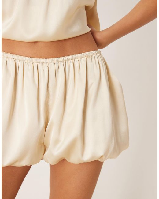 ASOS Natural Satin Bloomer Pyjamas