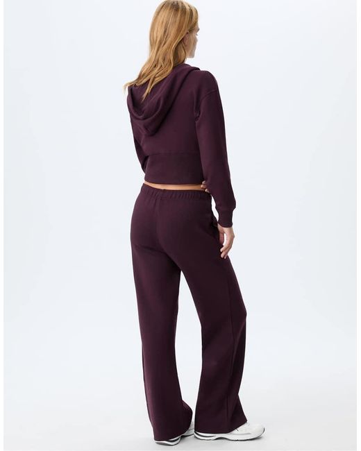Stradivarius Joggingbroek Met Wijde Pijpen in het Blue