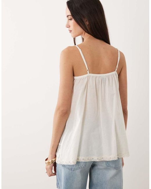 New Look Natural Lace Longline Cami