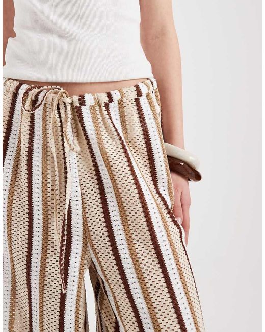 Aray Natural Crochet Beach Trouser