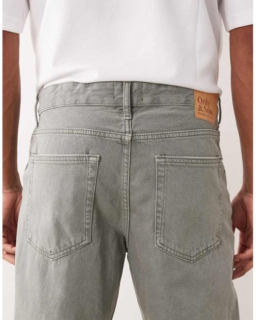 Only & Sons Natural Edge Straight Fit Jeans for men