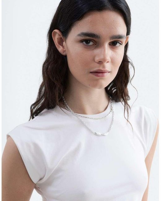 & Other Stories White Fitted Sleeveless Top