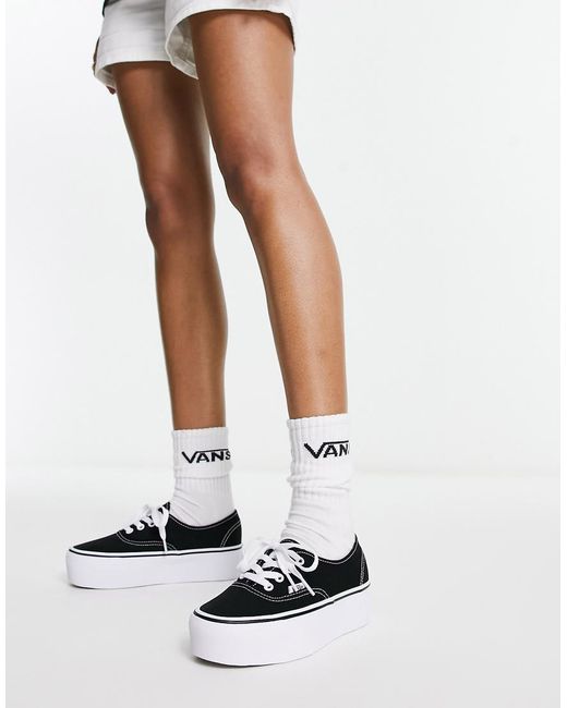 Vans White Authentic Stackform Platform Trainers