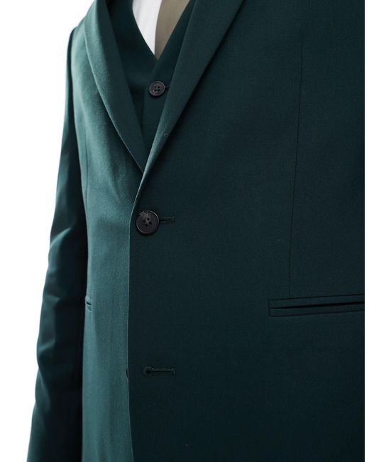 ASOS – eng geschnittene anzugjacke in Blue für Herren