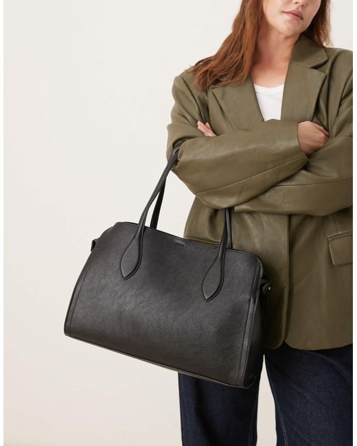 Mango Black Large Classic City Bag