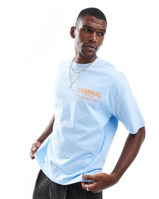 Criminal Damage Blue International T-Shirt for men