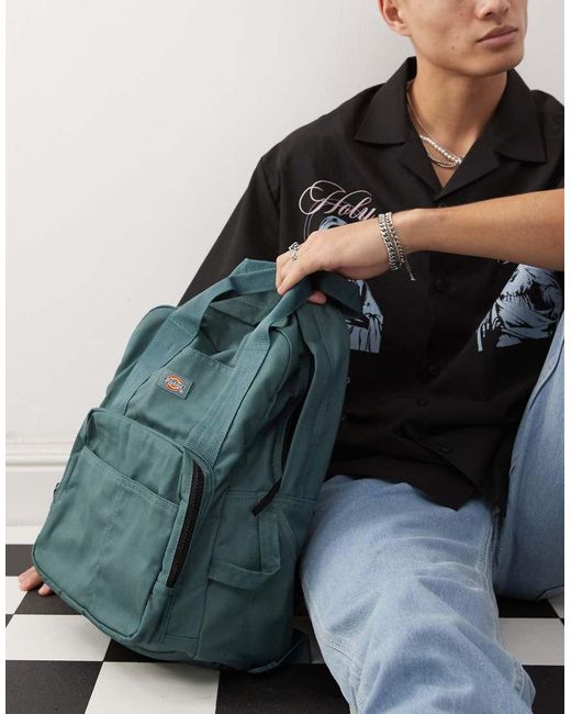 Mochila Verde Oscuro Lisbon Exclusiva En Asos De Dickies de hombre de color Blue