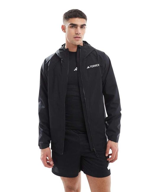 Adidas Originals Blue Adidas Terrex Outdoors Waterproof Jacket for men
