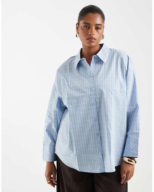 Vero Moda Blue Oversized Shirt