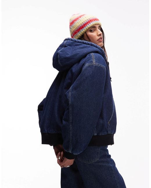 Carhartt Blue Active Og Fur Lined Jacket