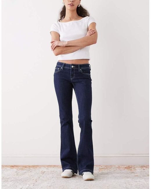 Monki Flared Jeans in het Blue