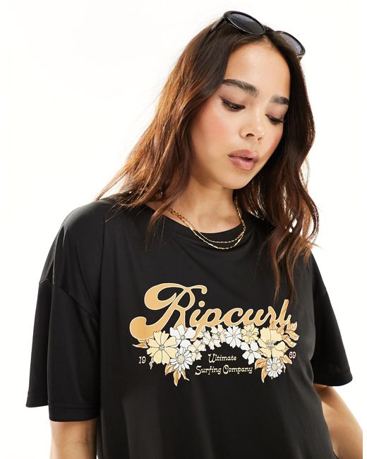 Rip Curl Black Sea Of Dreams Relaxed Upf S/s T-shirt