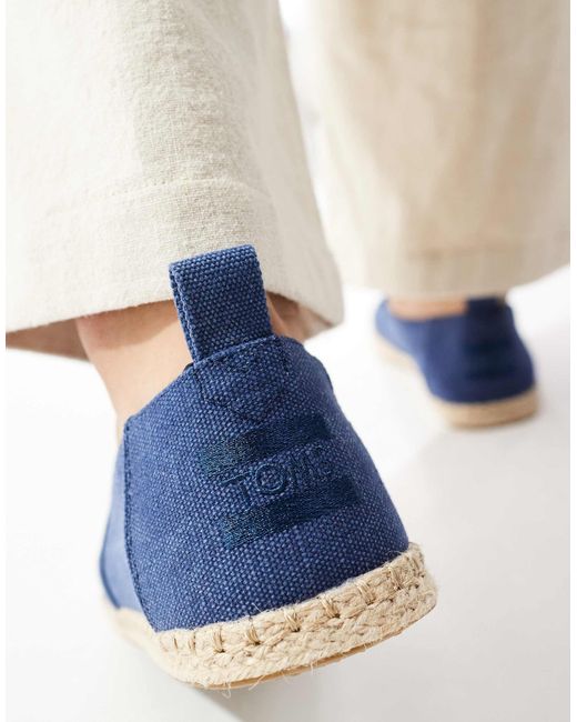 TOMS Blue Deconstructed Alpargata Rope Espadrilles for men