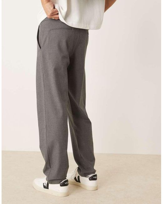 SELECTED Natural Robert Straight Fit Trouser With Elastic Waistband for men