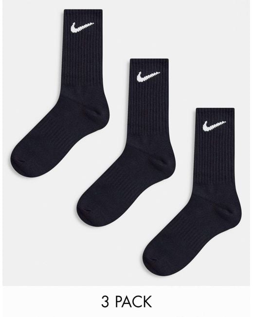 Nike Black Crew Socks 3 Pack for men