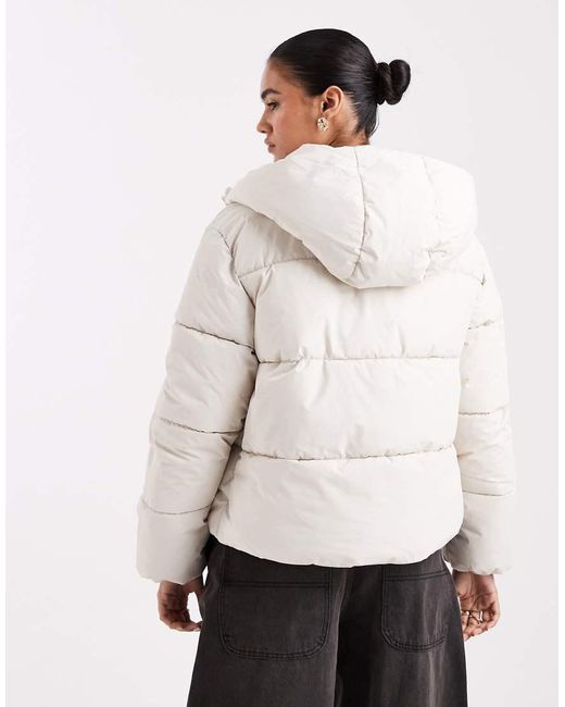ONLY Natural Puffer Jacket With Hood