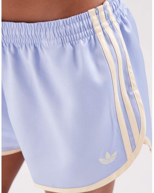 Adidas Originals Blue Three Stripe Sprinter Shorts