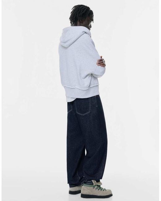 Pull&Bear White Relaxed Fit baggy Jeans for men