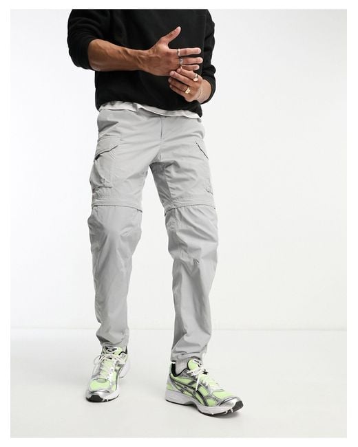 Buy Men's Outdoor Quick Dry Convertible Lightweight Hiking Fishing Zip Off  Cargo Work Pants Trousers Grey at Amazon.in