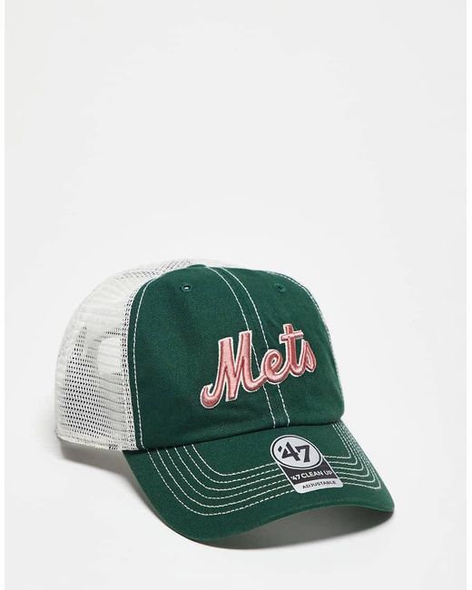 '47 Green New York Mets Script Clean Up Trucker Cap