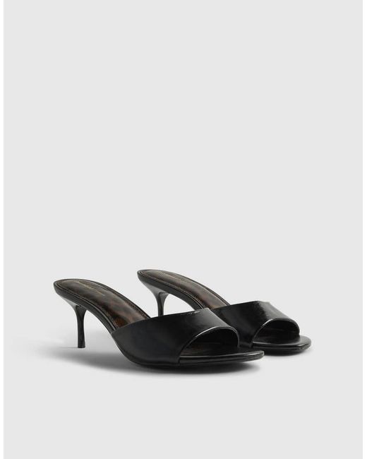 River Island White Mule Heeled Sandals