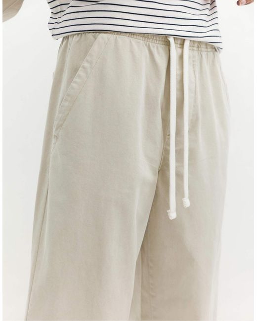 Pull&Bear – weite jogginghose in White für Herren