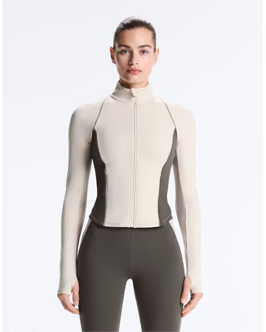 Oysho White Light Warm Reflective Technical Jacket