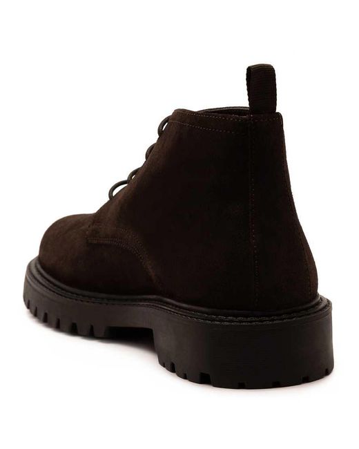 OFF THE HOOK Black Axel Suede Chukka Ankle Lace-Up Boots for men
