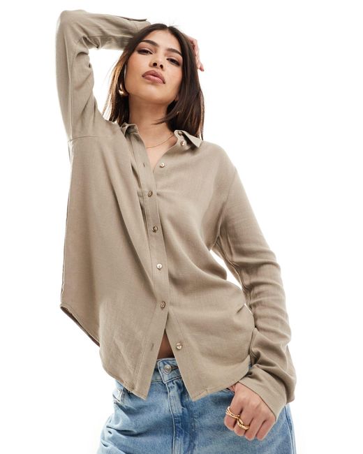 SELECTED Natural Femme Linen Touch Shirt