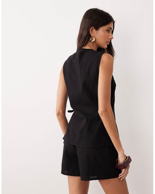 Combishort cache-cœur ASOS en coloris Black