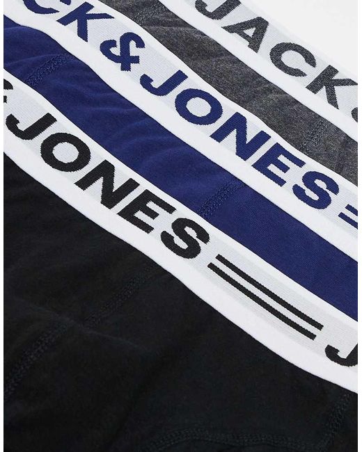 Jack & Jones Set Van 3 Boxershorts in het Blue voor heren