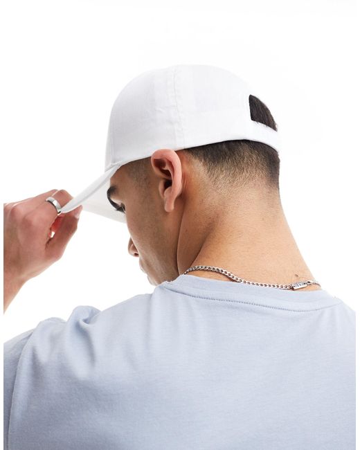 Armani Exchange White Large Logo Baseball Cap for men