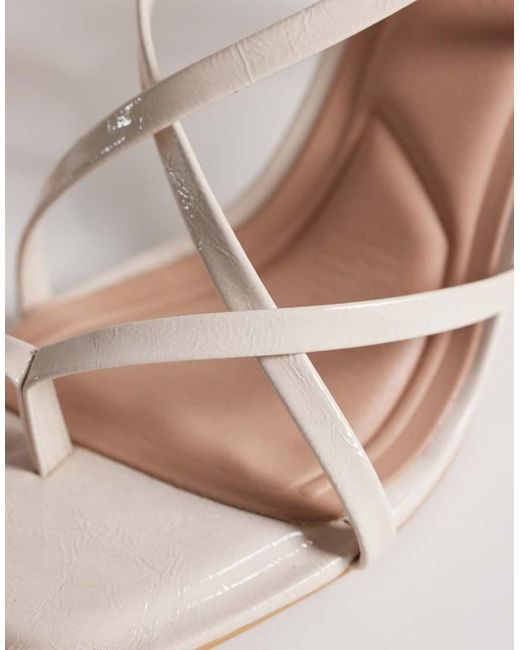 New Look Natural Multistrap Toe Loop Heeled Sandals