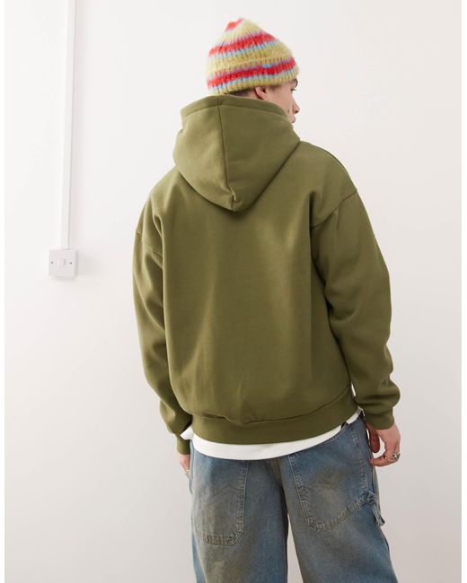 Obey – massive – schwerer kapuzenpullover in Green für Herren