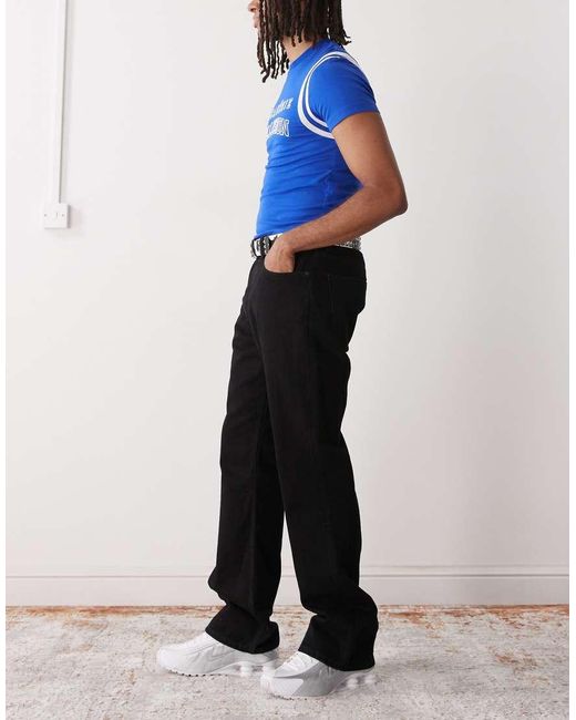 Vaqueros Negros De Corte Bootcut Holgado Y Acampanado Mercury De Weekday de hombre de color Blue