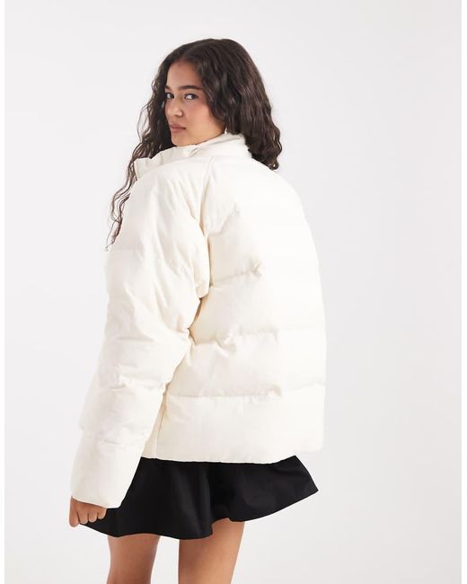 Fred Perry White Raglan Sleeve Padded Jacket