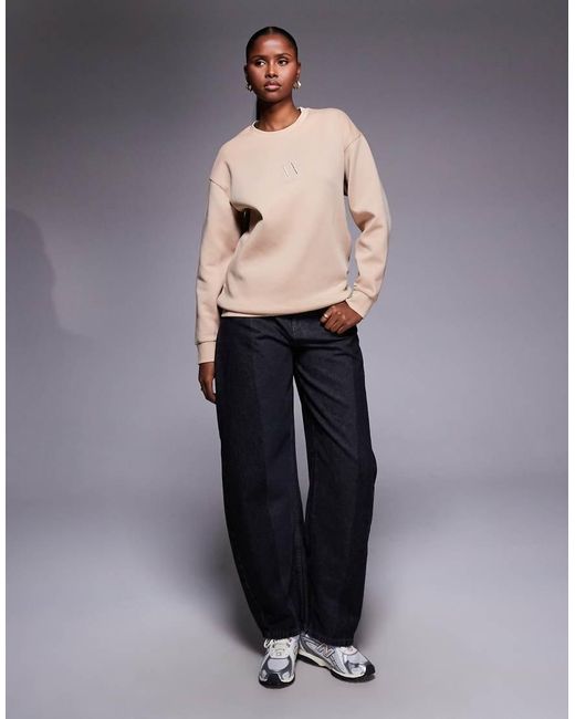 ARMANI EXCHANGE Natural Central Logo Sweatshirt