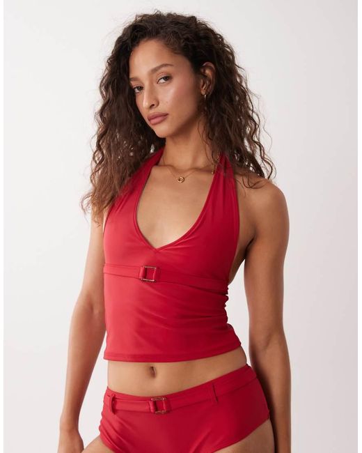 Motel Red Co-ord Towi Swim Tank Top