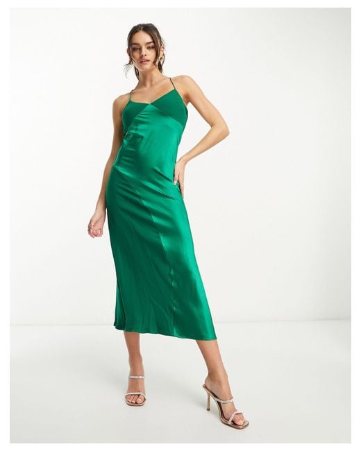 jade green wrap dress Long Formal Prom Dress with Strappy Back main image 0