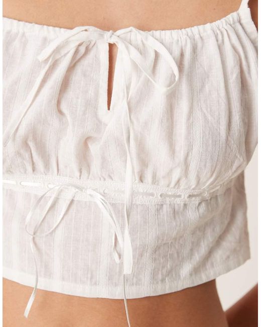 Aray White Beach Crop Top Co-Ord
