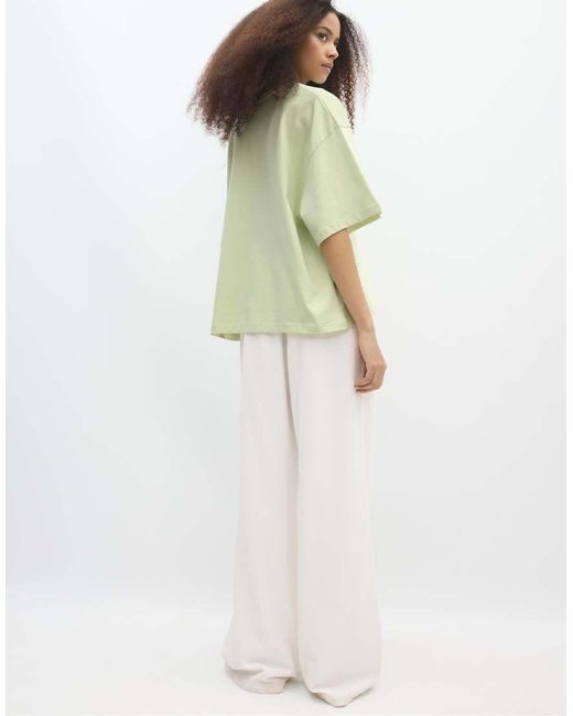 Stradivarius Green Boxy Short Sleeve T-shirt