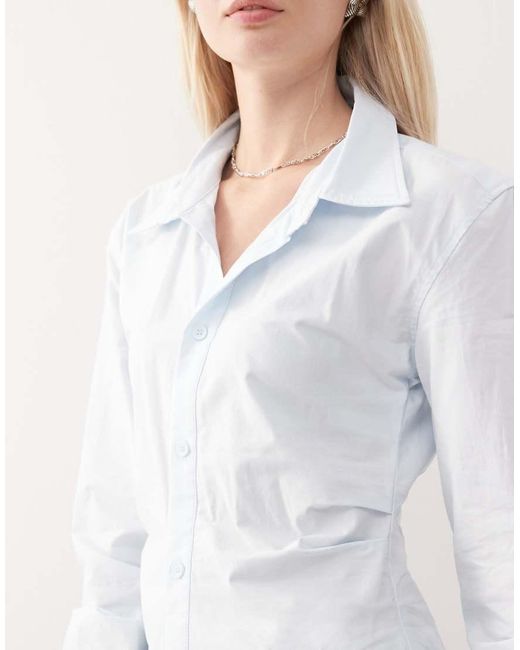 Camisa Con Cintura Entallada Y Solapas Naomi De Lioness de color White