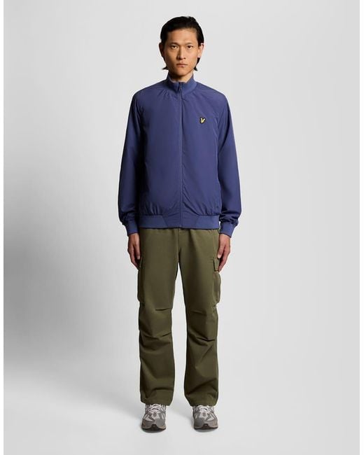 Lyle & Scott Blue Mid Jackets Funnel Neck Shell Jacket for men