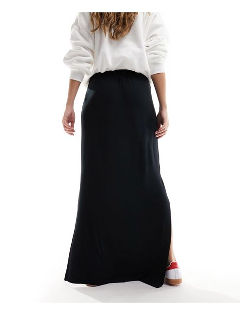 Object Black Column Maxi Skirt