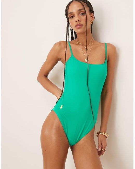 Polo Ralph Lauren Green Colour Shop Kennedy Swimsuit