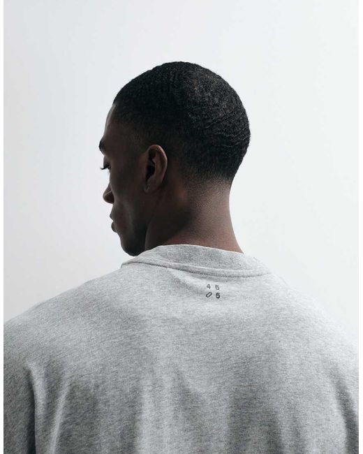 4505 Gray Icon Heavyweight Cotton Oversized T-shirt With Quick Dry Finish for men